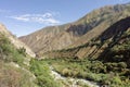 Junin landscape with mountains and blue sky, peru