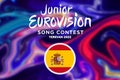 Junior Eurovision 2022, Armenian Junior Eurovision in Yerevan, Participant from Spain background Eurovision with Spain flag