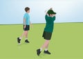 Junior Golfer play together