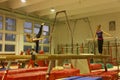 Junior gymnasts in training