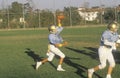 Junior League Football player catching football during practice, Brentwood, CA Royalty Free Stock Photo