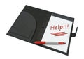 Junior Legal Pad With Red Marker HELP Written On it Royalty Free Stock Photo
