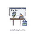 Junior school RGB color icon Royalty Free Stock Photo