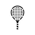 junior tennis racquet glyph icon vector illustration Royalty Free Stock Photo