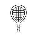 junior tennis racquet line icon vector illustration Royalty Free Stock Photo