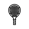 junior tennis racquet line icon vector illustration