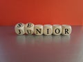 From junior to senior symbol. Turned cubes and changed the word \'junior\' to \'senior\'. Royalty Free Stock Photo