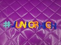 #juniorhigh junior high hashtag on a purple background Royalty Free Stock Photo
