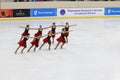 Juniors girls team performs at Open Cup of Perm region in synchronized skating