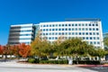 Juniper Networks modern headquarters facade in Silicon Valley