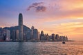 Junk boat in Hong Kong Victoria Harbour Royalty Free Stock Photo