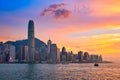 Junk boat in Hong Kong Victoria Harbour Royalty Free Stock Photo