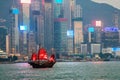 Junk boat in Hong Kong Royalty Free Stock Photo