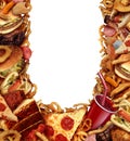 Junk Food Background Frame