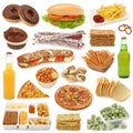 Junk food collection Royalty Free Stock Photo