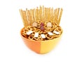 Junk food face Royalty Free Stock Photo