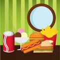 junk food. Vector illustration decorative design