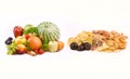 Junk Food VS Healthy Food Royalty Free Stock Photo
