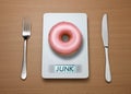 Junk Food Weight Scale Royalty Free Stock Photo