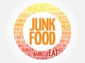 JUNK FOOD word cloud Royalty Free Stock Photo