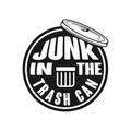 Junk in the trash can logo Royalty Free Stock Photo