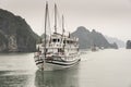 Junks on Halong Bay Royalty Free Stock Photo