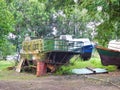 Junkyard abandoned boats in Canoas RS Brasil