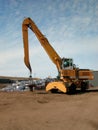 Junkyard crane with maginet Royalty Free Stock Photo