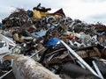 Junkyard, a pile of metal trash Royalty Free Stock Photo