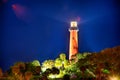 Jupiter florida inlet lighthouse at night Royalty Free Stock Photo