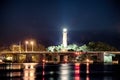 Jupiter florida inlet lighthouse at night Royalty Free Stock Photo