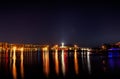 Jupiter florida inlet lighthouse at night Royalty Free Stock Photo