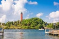 Jupiter, Florida, USA inlet and light house Royalty Free Stock Photo