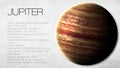 Jupiter - High resolution Infographic presents one Royalty Free Stock Photo