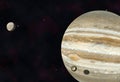 Jupiter, Io and Europa Royalty Free Stock Photo