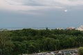 Jupiter, Neptun, Olimp, Romania night photo showing forest, the Black Sea,2 huge cargo boats, road and cars. Beautiful nightscape