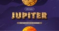 Jupiter planet cosmic astrology 3d editable text effect. eps vector file Royalty Free Stock Photo