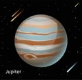 Jupiter planet 3d vector illustration Royalty Free Stock Photo