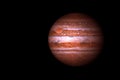 Jupiter planet, on a dark background, from below. Elements of this image were furnished by NASA Royalty Free Stock Photo