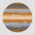 Jupiter planet drawn isolated on transparent background Royalty Free Stock Photo