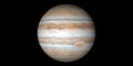 Jupiter planet gas giant black background Royalty Free Stock Photo