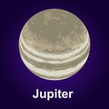 Jupiter planet icon, isometric style Royalty Free Stock Photo