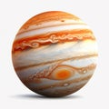 Jupiter planet from space background with planet sphere. Gas Giant.