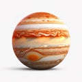 Jupiter planet from space background with planet sphere. Gas Giant.