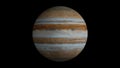 The Jupiter Rotating on green screen chroma key background for keying