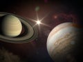 The Jupiter-Saturn Grand Conjunction Royalty Free Stock Photo