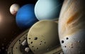 Jupiter, Saturn, Uranus, Neptune - Gas Giant planets