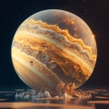 Jupiter Solar System - High definition, 8k rendering canvas art