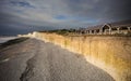 Jurassic coast at Seven Sisters at sunset, England, UK Royalty Free Stock Photo