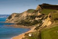 Jurassic Coastline looking towarsds Lyme Regis Royalty Free Stock Photo